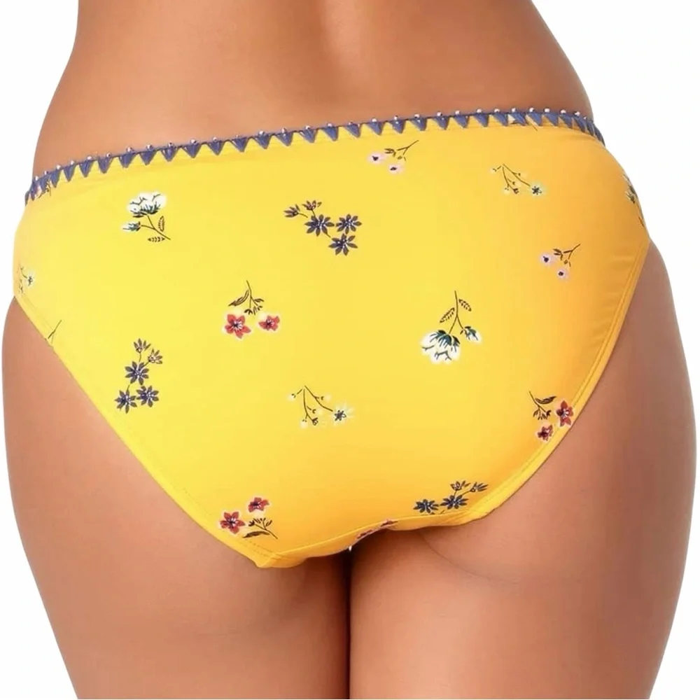 Anne Cole Studio Yellow Floral‎ Bikini Bottom NWT Size XL